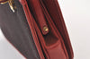 Authentic BALLY Vintage Canvas Leather Shoulder Hand Bag Purse Red 9732J