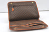 Authentic CELINE Macadam Blason Pattern Clutch Hand Bag PVC Leather Brown 9733J