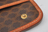 Authentic CELINE Macadam Blason Pattern Clutch Hand Bag PVC Leather Brown 9733J