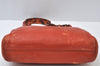 Authentic CHANEL Lamb Skin Plastic Chain Shoulder Hand Bag Purse Orange CC 9734H