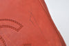 Authentic CHANEL Lamb Skin Plastic Chain Shoulder Hand Bag Purse Orange CC 9734H
