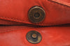 Authentic CHANEL Lamb Skin Plastic Chain Shoulder Hand Bag Purse Orange CC 9734H