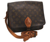 Authentic Louis Vuitton Monogram Cartouchiere GM M51252 Shoulder Bag Junk 9734I