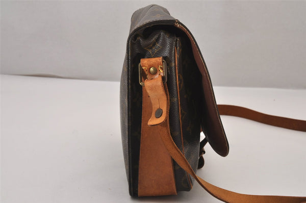 Authentic Louis Vuitton Monogram Cartouchiere GM M51252 Shoulder Bag Junk 9734I