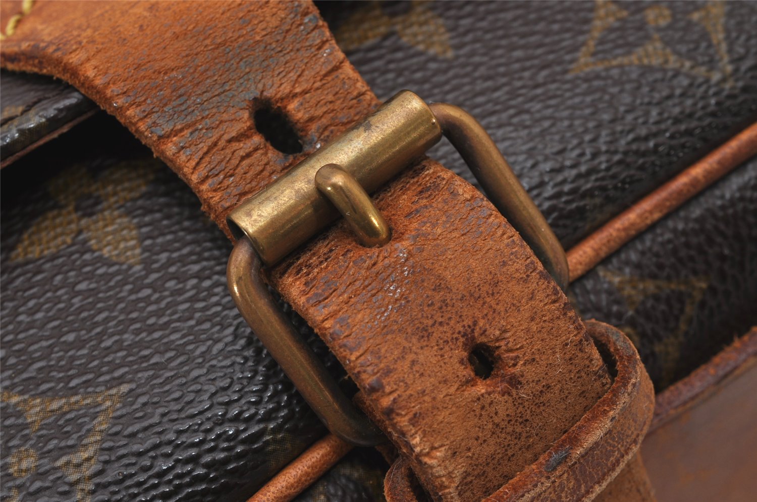 Authentic Louis Vuitton Monogram Cartouchiere GM M51252 Shoulder Bag Junk 9734I