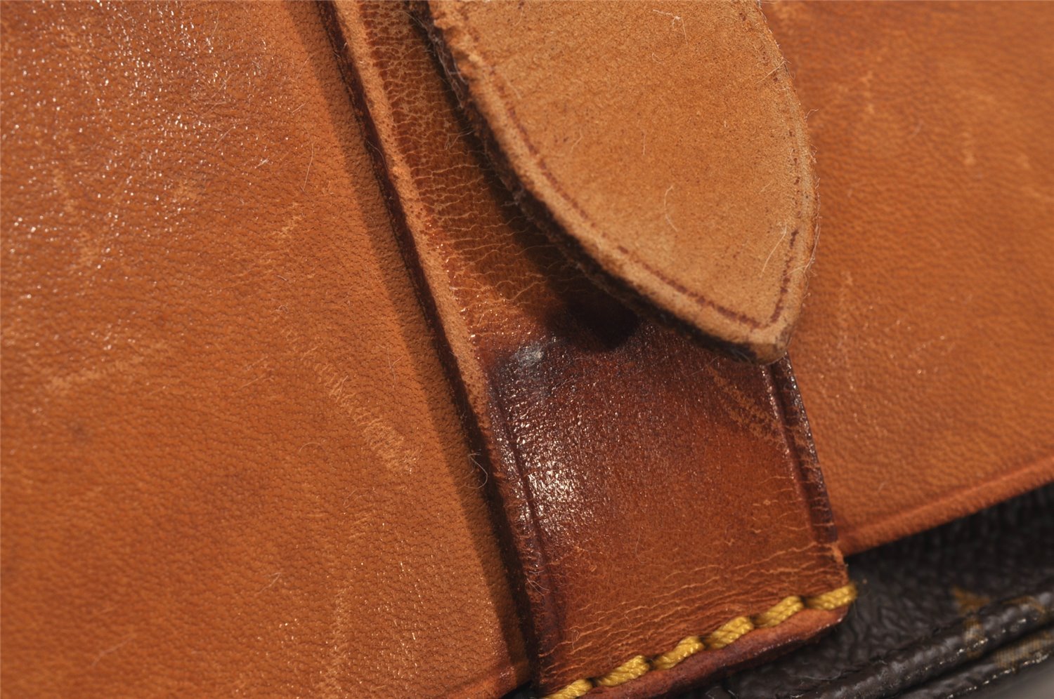 Authentic Louis Vuitton Monogram Cartouchiere GM M51252 Shoulder Bag Junk 9734I