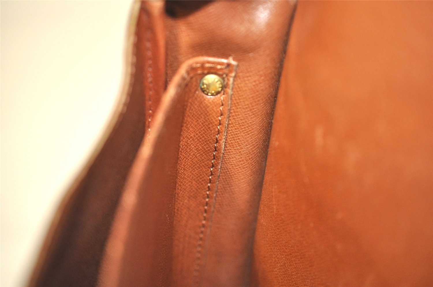 Authentic Louis Vuitton Monogram Cartouchiere GM M51252 Shoulder Bag Junk 9734I