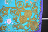 Authentic HERMES Carre 90 Scarf "ARABESQUES" Silk Purple Light Blue 9734J