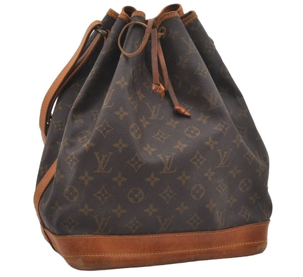Authentic Louis Vuitton Monogram Noe Shoulder Drawstring Bag M42224 LV 9735I