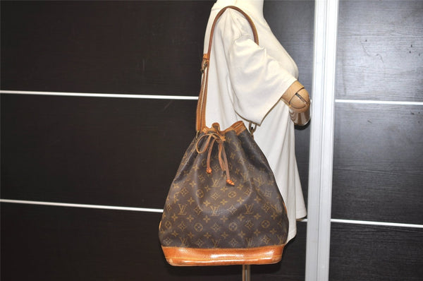 Authentic Louis Vuitton Monogram Noe Shoulder Drawstring Bag M42224 LV 9735I