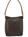 Authentic Louis Vuitton Monogram Looping GM Shoulder Bag M51145 LV 9736I