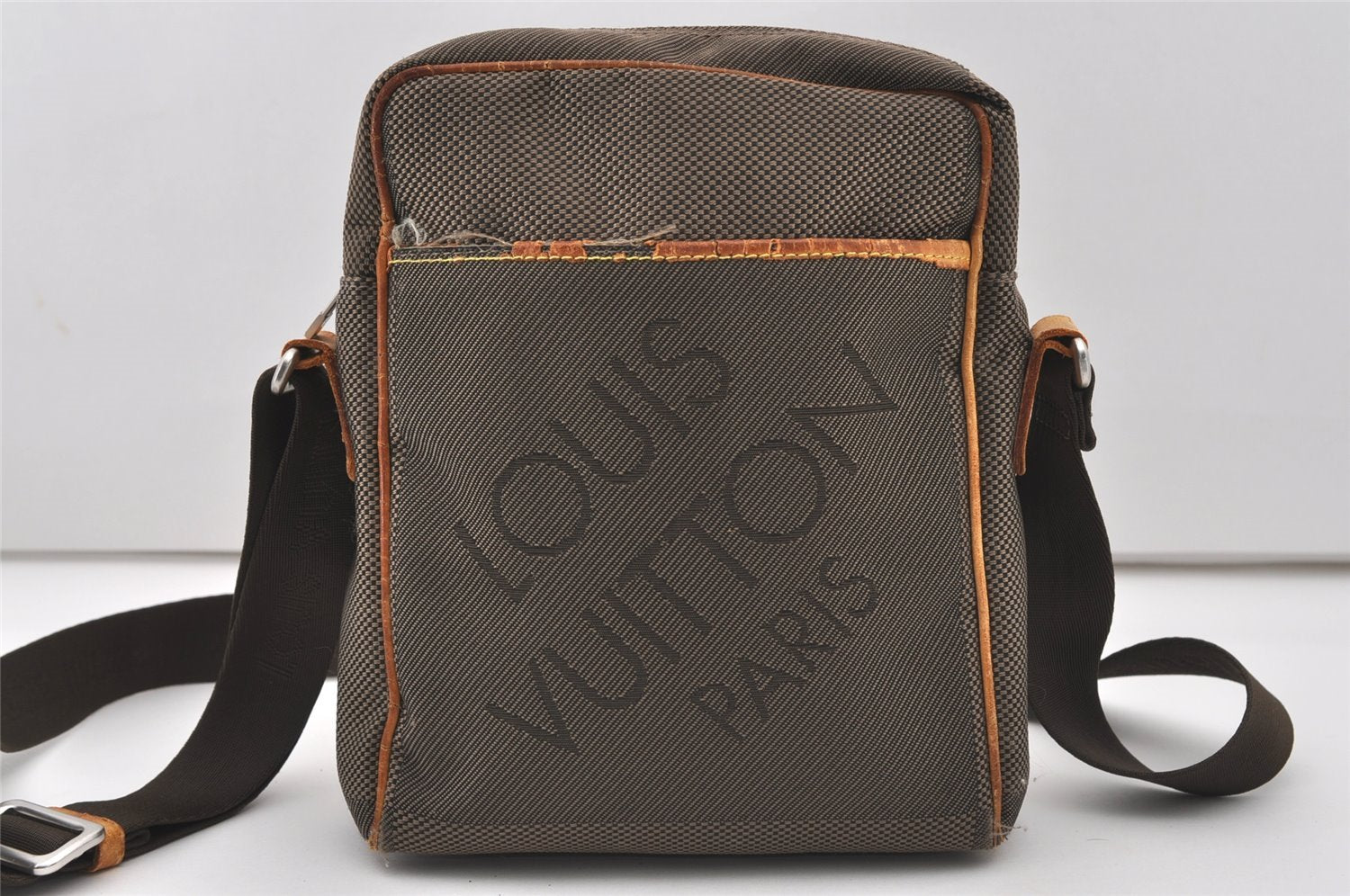 Authentic Louis Vuitton Damier Geant Citadin NM Shoulder Bag M93224 Brown 9737I
