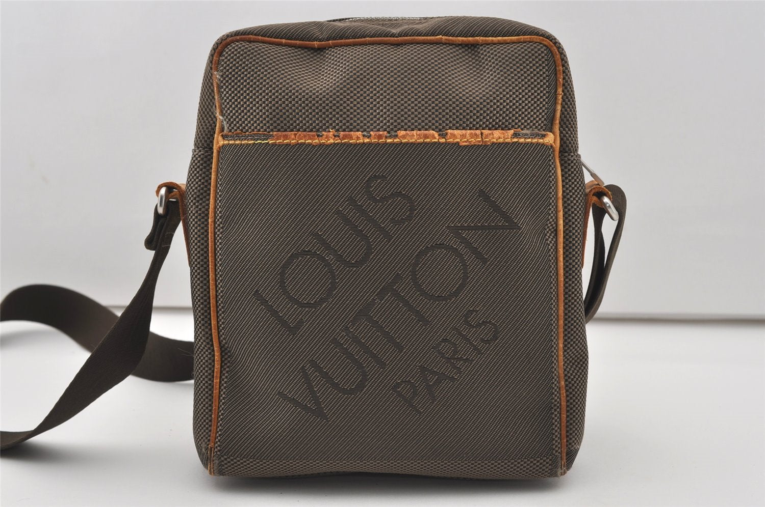 Authentic Louis Vuitton Damier Geant Citadin NM Shoulder Bag M93224 Brown 9737I