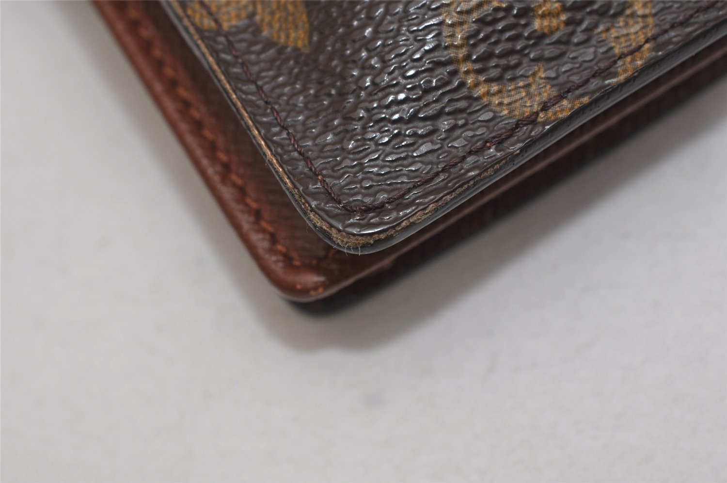 Authentic Louis Vuitton Monogram Porte Cartes Credit Yen Wallet M60825 LV 9738J