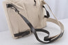 Authentic Paul Smith Vintage Backpack Canvas Leather White Cream 9741J