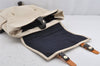 Authentic Paul Smith Vintage Backpack Canvas Leather White Cream 9741J