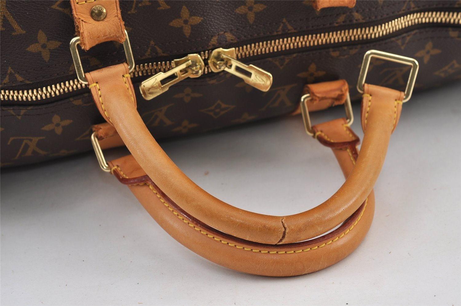 Auth Louis Vuitton Monogram Keepall Bandouliere 50 M41416 Boston Bag Junk 9742I