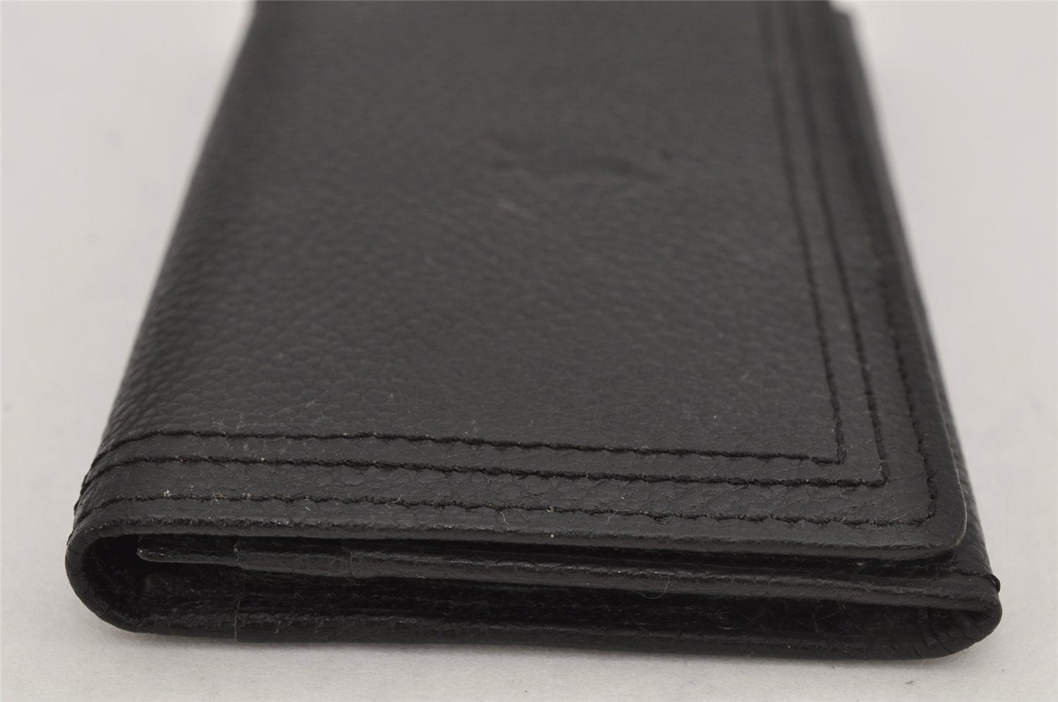 Authentic YVES SAINT LAURENT Vintage Business Card Case Purse Black 9742J