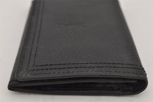 Authentic YVES SAINT LAURENT Vintage Business Card Case Purse Black 9742J
