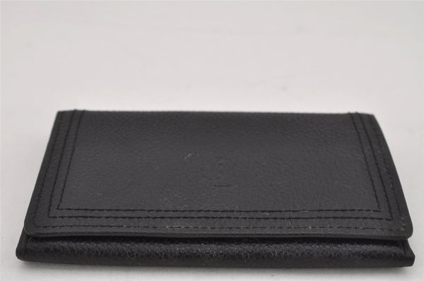 Authentic YVES SAINT LAURENT Vintage Business Card Case Purse Black 9742J