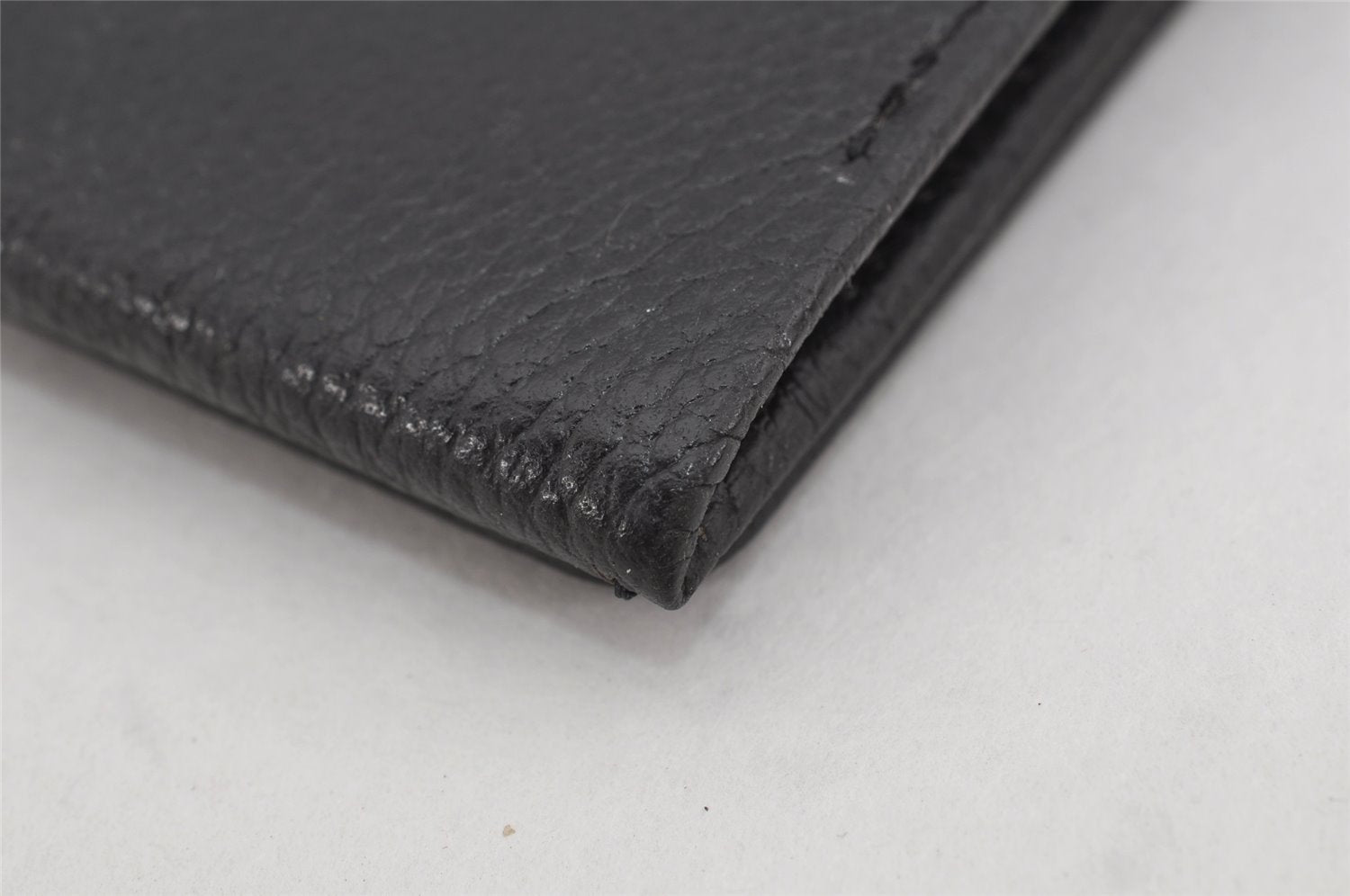Authentic YVES SAINT LAURENT Vintage Business Card Case Purse Black 9742J