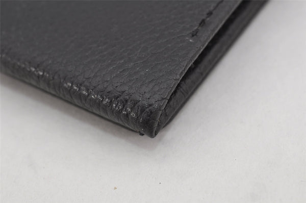 Authentic YVES SAINT LAURENT Vintage Business Card Case Purse Black 9742J