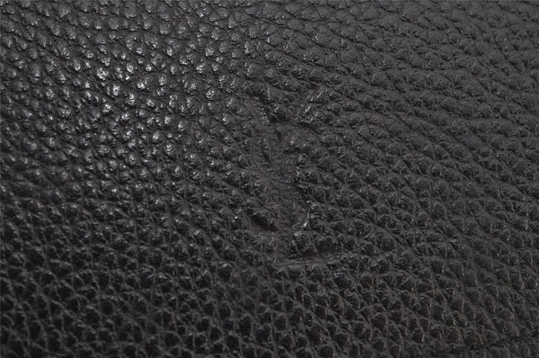 Authentic YVES SAINT LAURENT Vintage Business Card Case Purse Black 9742J