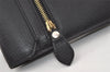 Authentic Burberrys Vintage Leather Clutch Hand Bag Purse Black 9743J