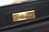 Authentic Burberrys Vintage Leather Clutch Hand Bag Purse Black 9743J