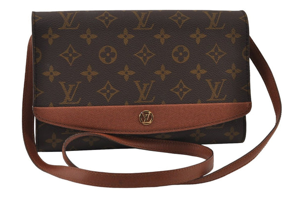 Authentic Louis Vuitton Monogram Bordeaux M51798 2Way Shoulder Clutch Bag 9745I