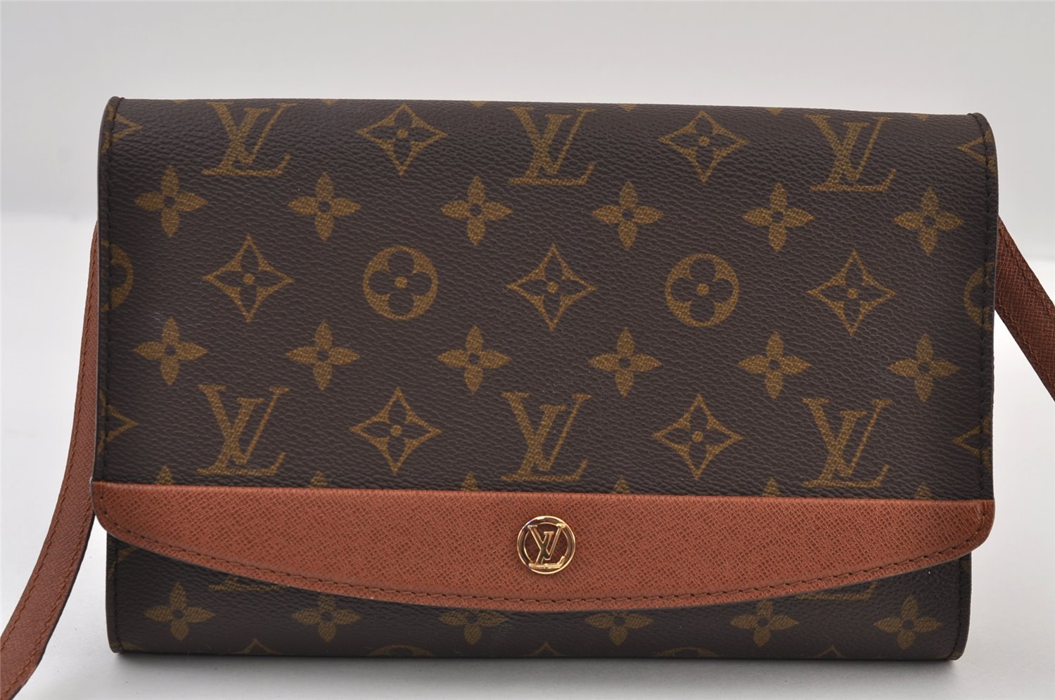 Authentic Louis Vuitton Monogram Bordeaux M51798 2Way Shoulder Clutch Bag 9745I