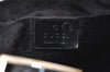 Authentic GUCCI Vintage Shoulder Hand Bag Purse Spangle Enamel Black White 9746J