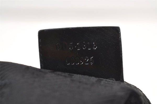 Authentic GUCCI Vintage Shoulder Hand Bag Purse Spangle Enamel Black White 9746J