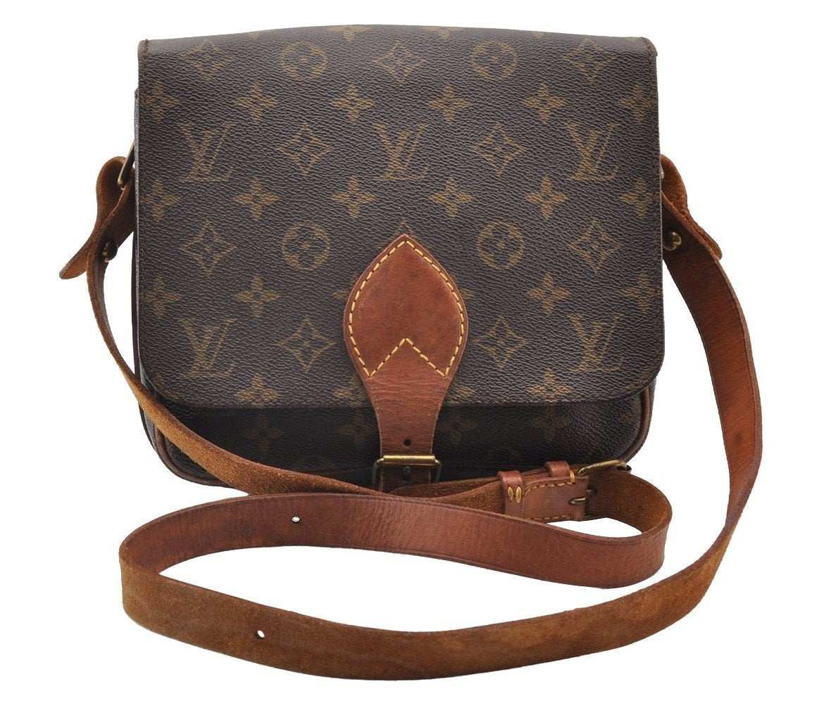 Authentic Louis Vuitton Monogram Cartouchiere MM M51253 Shoulder Cross Bag 9747I