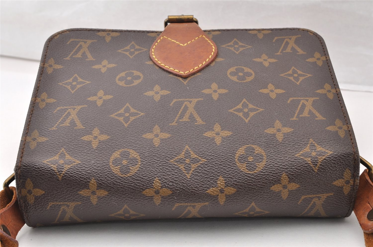 Authentic Louis Vuitton Monogram Cartouchiere MM M51253 Shoulder Cross Bag 9747I