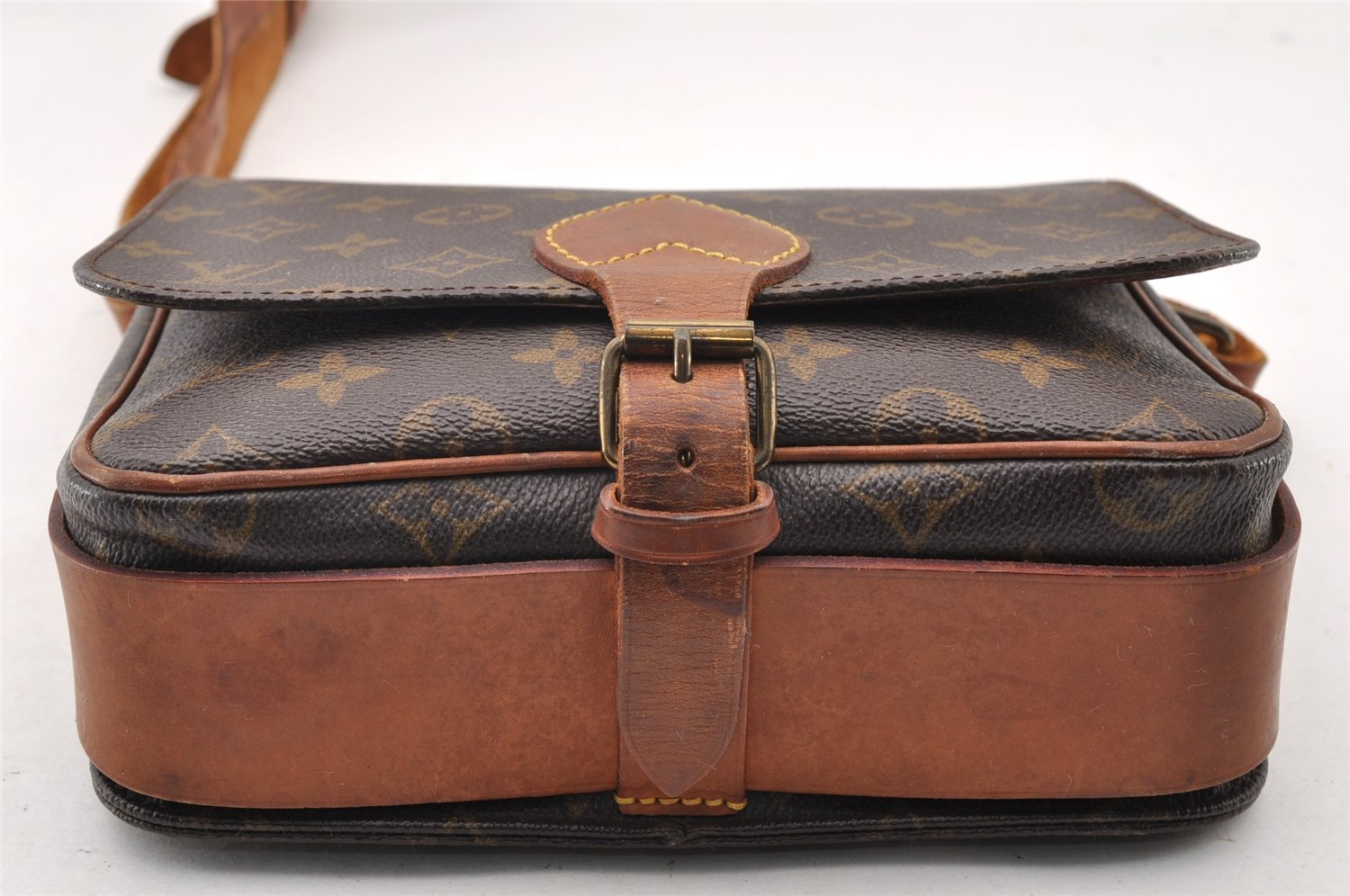 Authentic Louis Vuitton Monogram Cartouchiere MM M51253 Shoulder Cross Bag 9747I