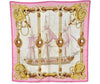 Authentic HERMES Carre 90 Scarf "Tribord" Silk Pink 9749J