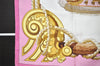 Authentic HERMES Carre 90 Scarf "Tribord" Silk Pink 9749J