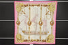 Authentic HERMES Carre 90 Scarf "Tribord" Silk Pink 9749J