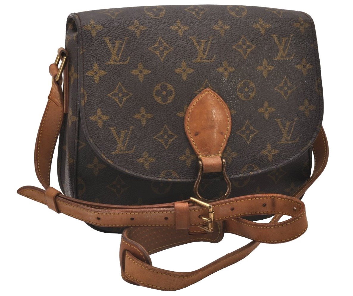 Authentic Louis Vuitton Monogram Saint Cloud GM M51242 Shoulder Cross Bag 9750I
