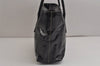 Authentic PRADA Vintage Enamel Shoulder Tote Bag Purse Black 9750J