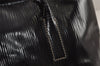 Authentic PRADA Vintage Enamel Shoulder Tote Bag Purse Black 9750J