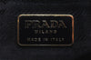 Authentic PRADA Vintage Enamel Shoulder Tote Bag Purse Black 9750J