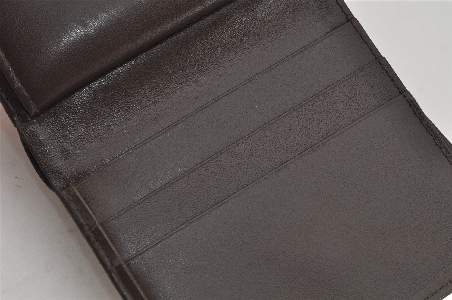 Authentic Burberrys Vintage Check Canvas Leather Bifold Wallet Purse Beige 9754J