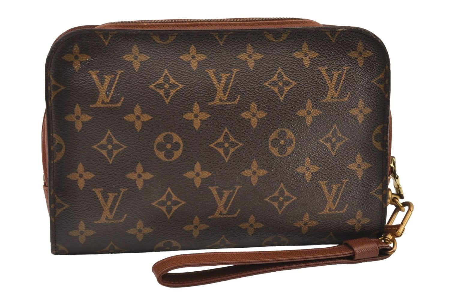 Authentic Louis Vuitton Monogram Orsay Clutch Hand Bag Purse M51790 LV 9755I