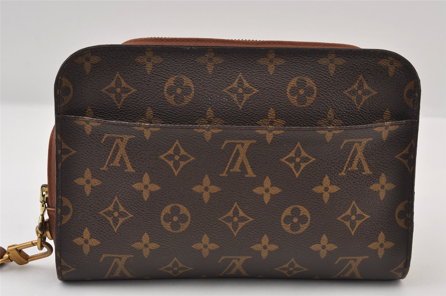 Authentic Louis Vuitton Monogram Orsay Clutch Hand Bag Purse M51790 LV 9755I