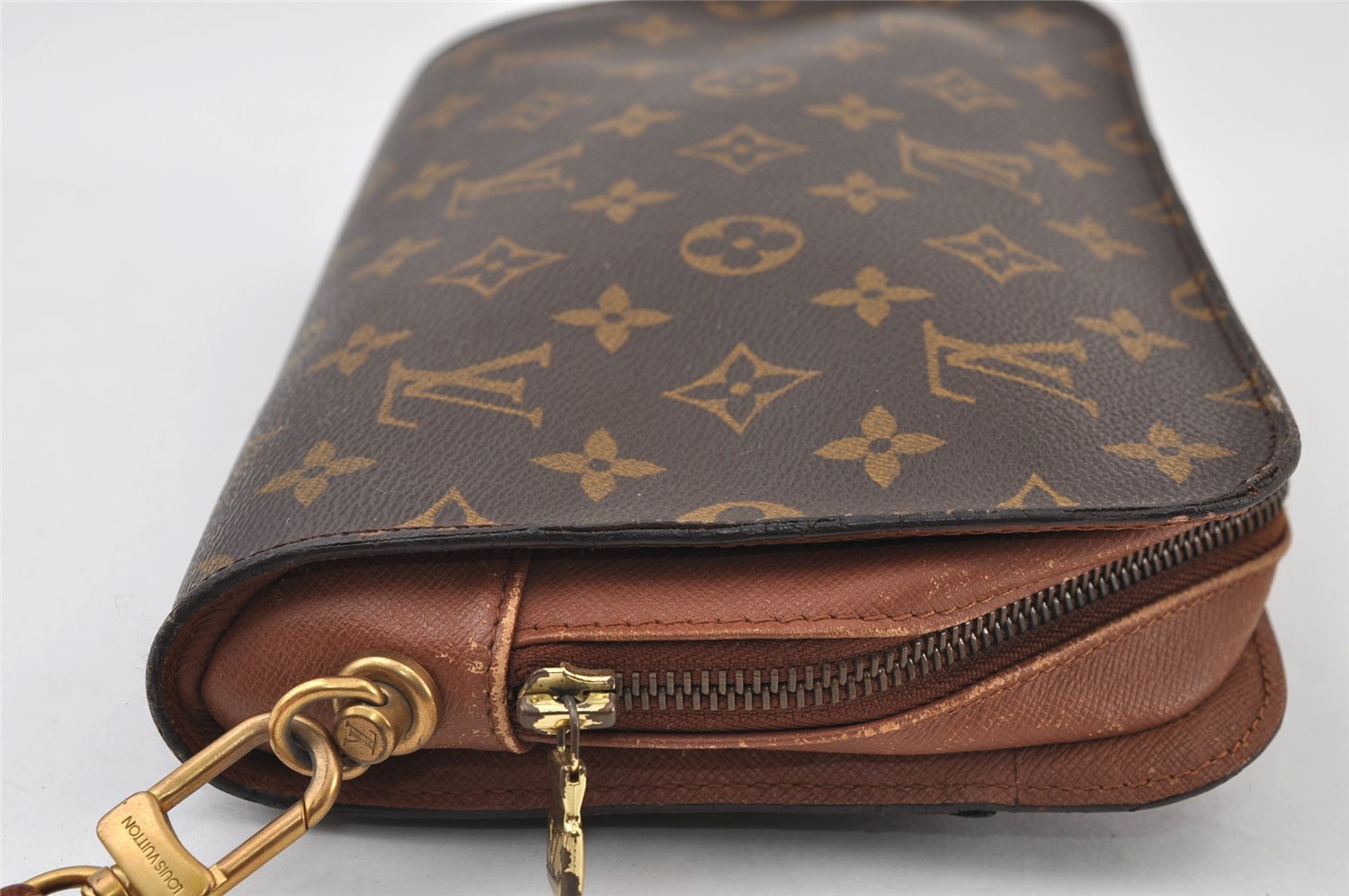 Authentic Louis Vuitton Monogram Orsay Clutch Hand Bag Purse M51790 LV 9755I