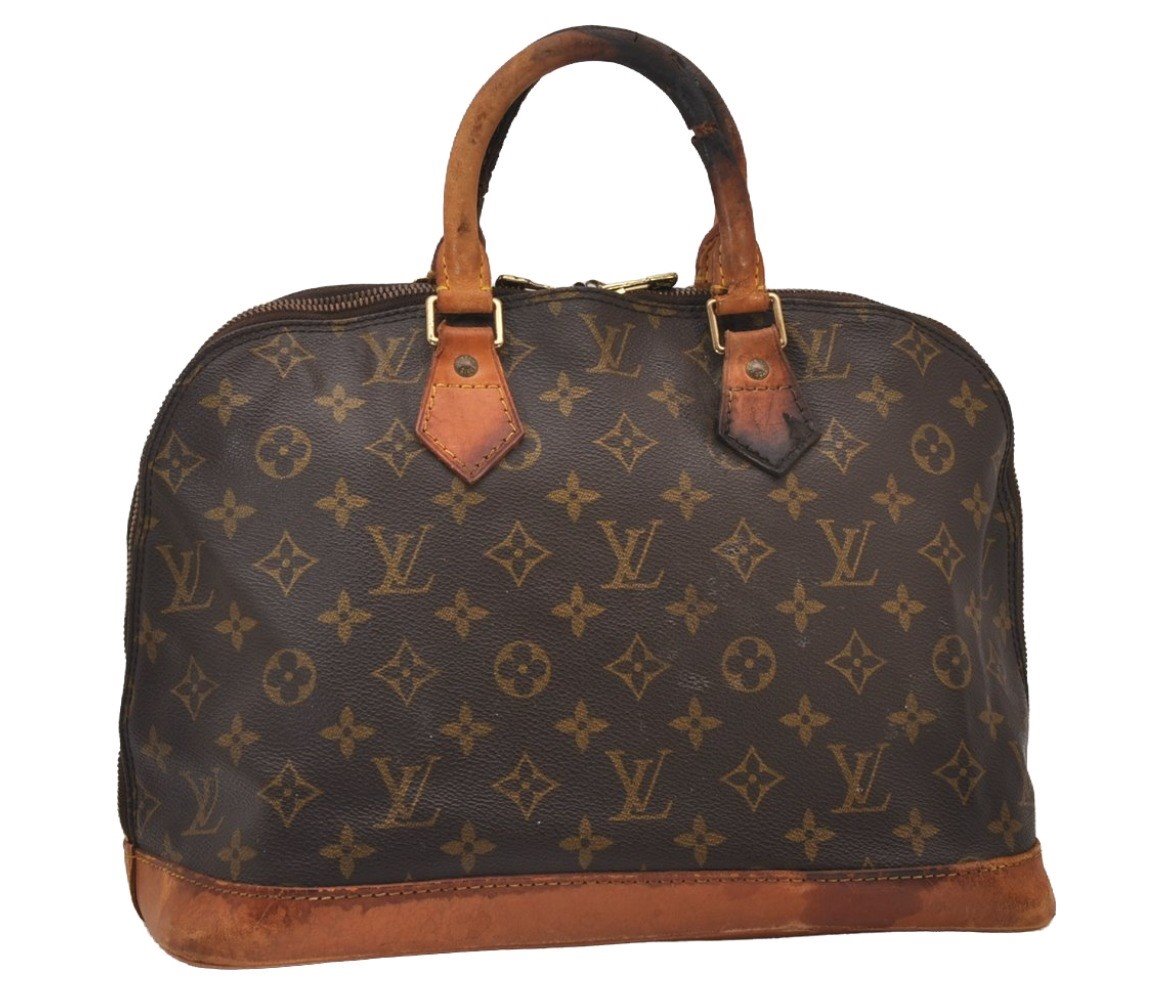 Authentic Louis Vuitton Monogram Alma Hand Bag Purse M51130 LV 9756I
