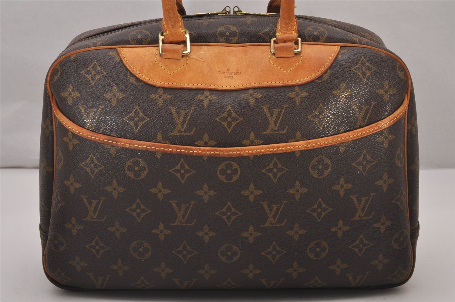 Authentic Louis Vuitton Monogram Deauville Hand Bag M47270 LV 9757I