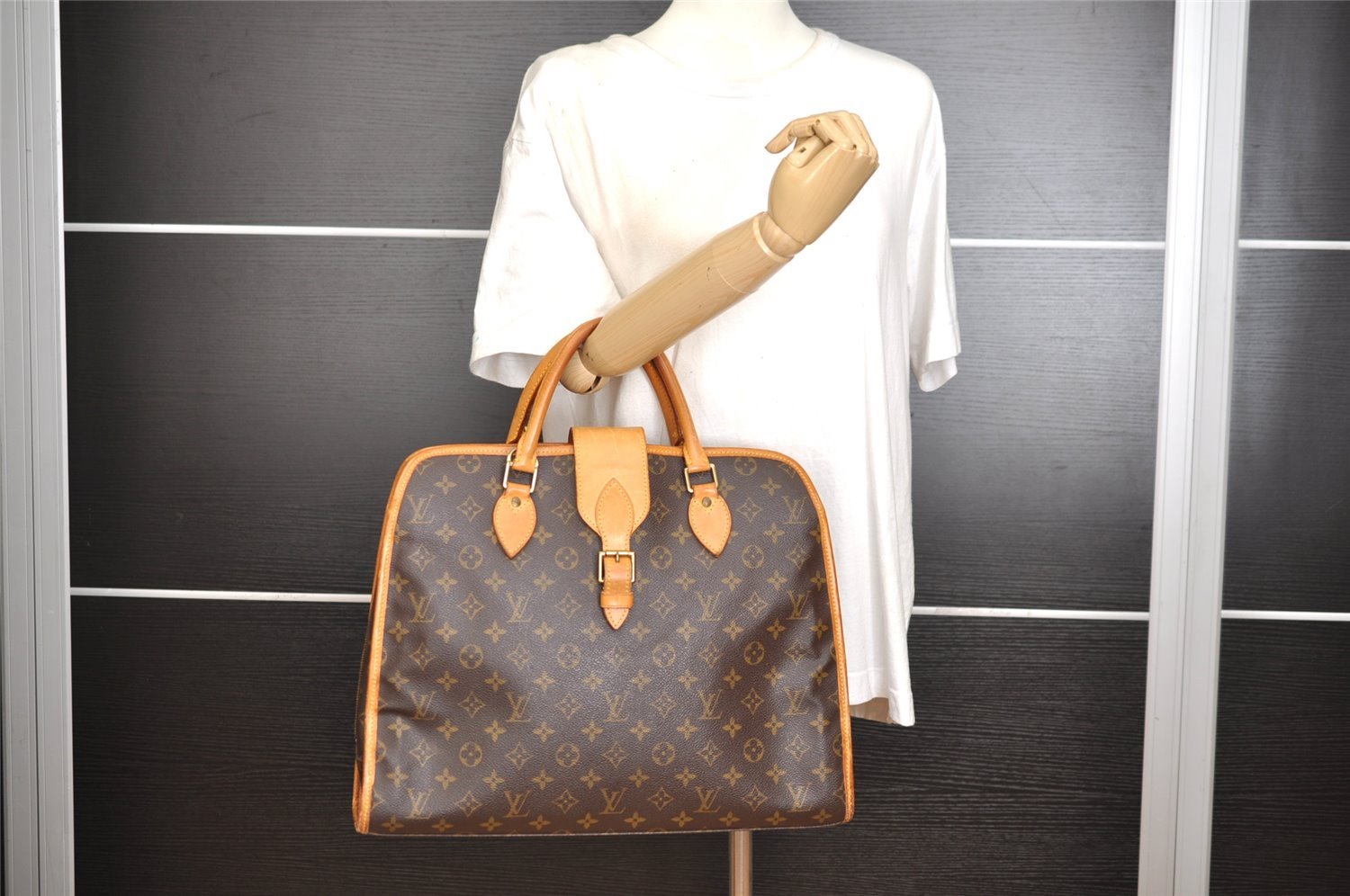 Authentic Louis Vuitton Monogram Rivoli Business bag Hand Bag M53380 LV 9760I